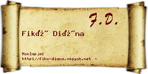 Fikó Diána névjegykártya