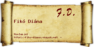 Fikó Diána névjegykártya