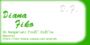 diana fiko business card